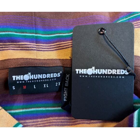 NWT The Hundreds Stripe Hoodie Brand of BrothersPullover Hoodie "Bomb"M Oversize - Picture 7 of 8